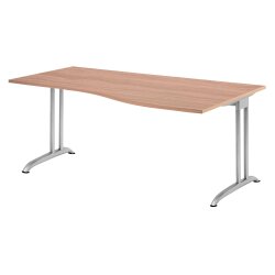 Schreibtisch, Freiform C-Fuß, 180x100x80 cm Dekor...