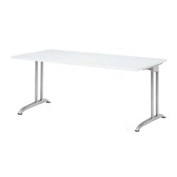 Schreibtisch C-Fuß, 180x80 cm Dekor Weiss