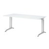 Schreibtisch C-Fuß, 180x80 cm Dekor Weiss