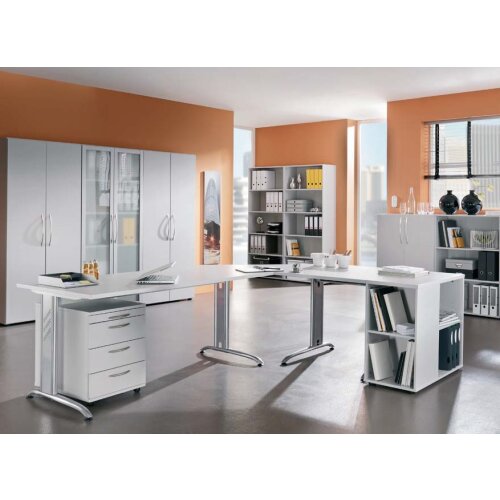 Schreibtisch C-Fuß, 200x100 cm Dekor Buche