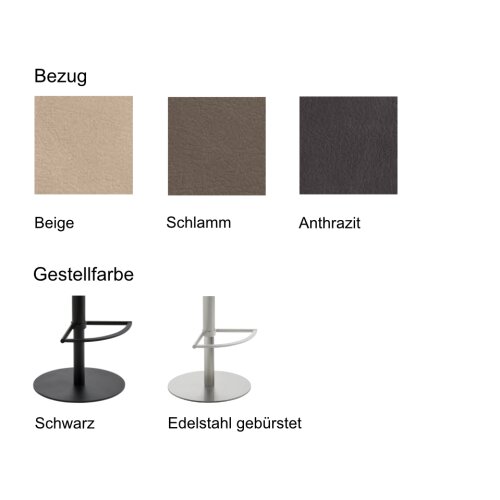 Tresenhocker Sitz in Lederoptik