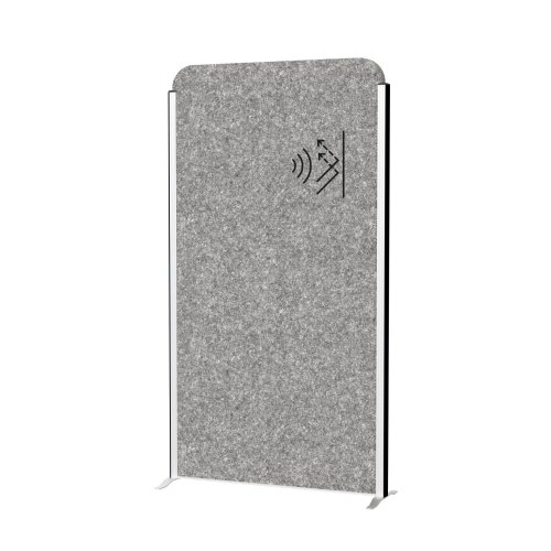 Akustikwand mit Standfüße, Gestell: Silber