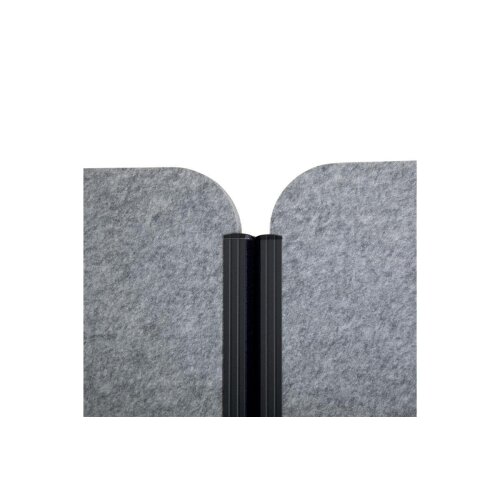 Akustikwand mit Standfüße, Gestell: Silber