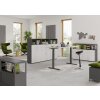 Kombi Aktenschrank Serie Klick, 4 OH, Korpus: Graphit,Front: Asteiche, Unterbau: auf Standfuß