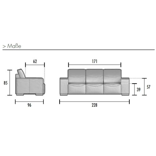 Loungesofa 3 Sitzer Serie SF1