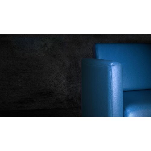 Loungesofa 2 Sitzer Serie SF3, Bezug Stoff TO Schwarz