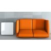 Loungesofa 2 Sitzer Serie SF3, Bezug Stoff TO Schwarz