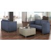 Loungesofa 2 Sitzer Serie SF3, Bezug Stoff TO Schwarz