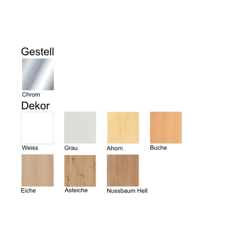 Konferenztisch in Bootsform 220 h. x 103. cm Weiss/Chrom