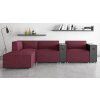 Hocker Modul Serie P Abschluss links, Bezug: Stoff SO Dunkelgrau