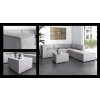 Hocker Modul Serie P Abschluss links, Bezug: Stoff SO Dunkelgrau
