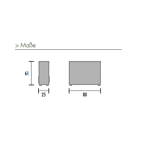 Zusatzmodul hoch Serie P Abschluss rechts
