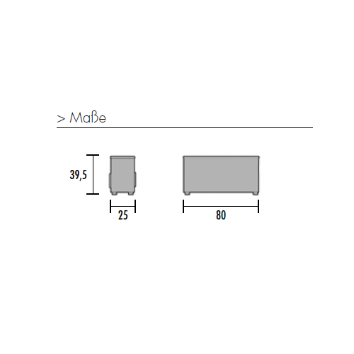 Zusatzmodul nieder Serie P Abschluss rechts