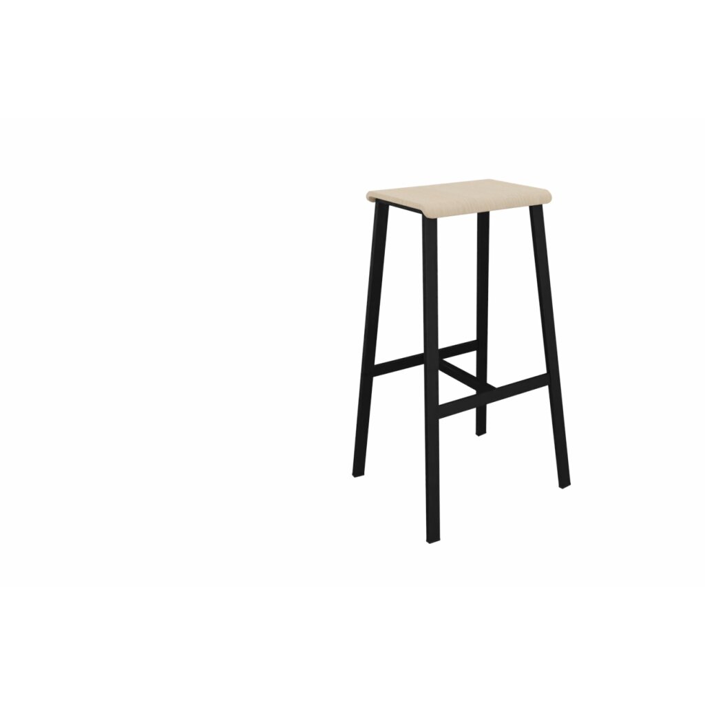 Flash Furniture Nichola Barhocker – Mit Offener Rückenlehne, Gepolstertem Ledersitz & Fußstütze | Antik Eichenholz-Optik, Drehbar