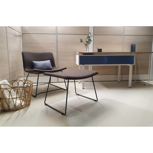 Loungesessel MK, Bezug  Stoff TS Anthrazit Gestell  Chrom