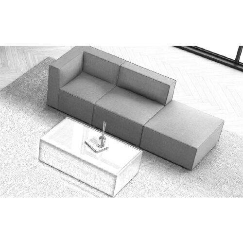 Loungemöbel Serie P 3 Sitzer, links offen, einfarbig