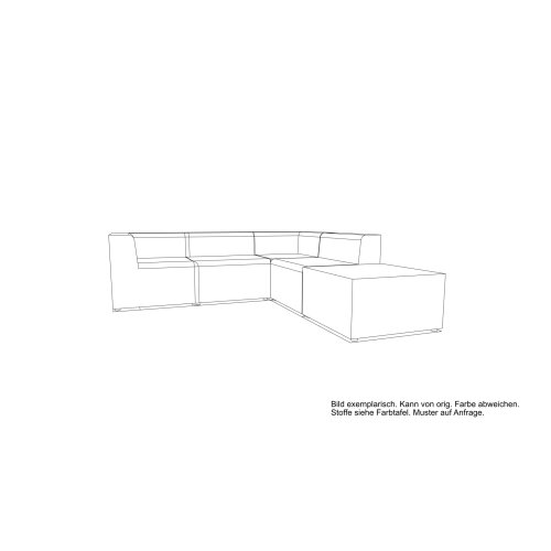 Loungemöbel Serie P Ecklounge einfarbig  Bezug Stoff SO Dunkelgrau
