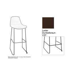 Barhocker Highline mit Kufengestell Bezug V37 Leder...