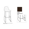 Barhocker Highline mit Kufengestell Bezug V37 Leder Dunkelbraun
