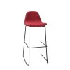 Barhocker Highline mit Kufengestell Bezug V37 Leder Dunkelbraun