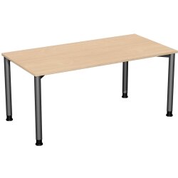 Schreibtisch Rundfuss, höhenverstellbar, 160x80 cm...