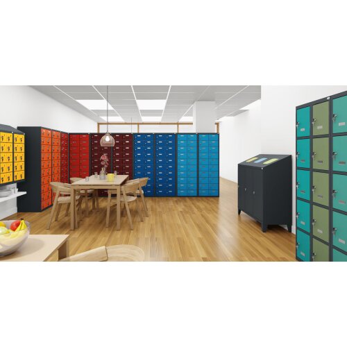 Stahl Schliessfachschrank Select 12 Fächer 400mm Abteilbreite