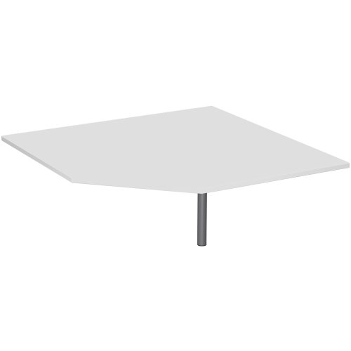 Verkettungsplatte Fünfeck 90° Lichtgrau/Silber