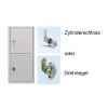 Stahl Schliessfachschrank Select 3 Fächer 300mm Abteilbreite Korpus Lichtgrau RAL 7035 Türen Weinrot RAL 3005