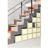 Stahl Schliessfachschrank Select 3 Fächer 300mm Abteilbreite Korpus Lichtgrau RAL 7035 Türen Weinrot RAL 3005