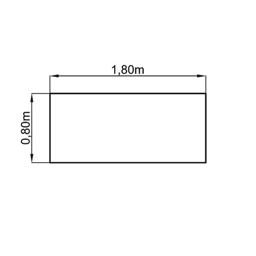 Schreibtisch höhenverstellbar 180x80 cm Weiss/Weiss