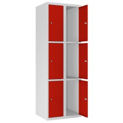 Stahl Schliessfachschrank Select 6 Fächer 400mm...