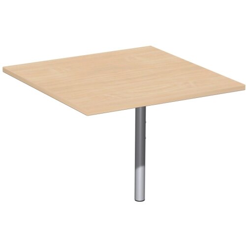 Verkettungsplatte Volleck 90°, 80x80 cm Buche Dunkel/Silber