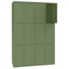 Stahl Schliessfachschrank Select 12 Fächer 300mm Abteilbreite Korpus Resedagrün RAL 6011 Türen Resedagrün RAL 6011