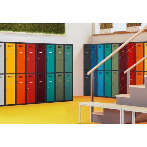 Schliessfachschrank Select 6 Fächer Abteilbreite 300mm