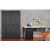 Schliessfachschrank Select 8 Fächer Abteilbreite 300mm Korpus Anthrazitgrau RAL 7016 Türen Anthrazitgrau RAL 7016 Zylinderschloss