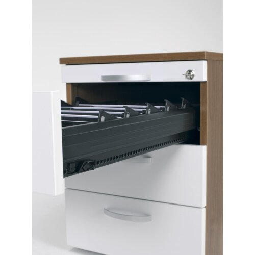 Rollcontainer 80 cm tief, mit 3 Schubladen