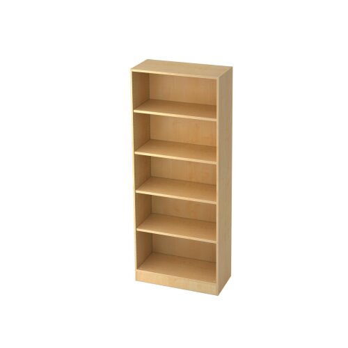 Regal 5OH mit Sockelblende Ahorn