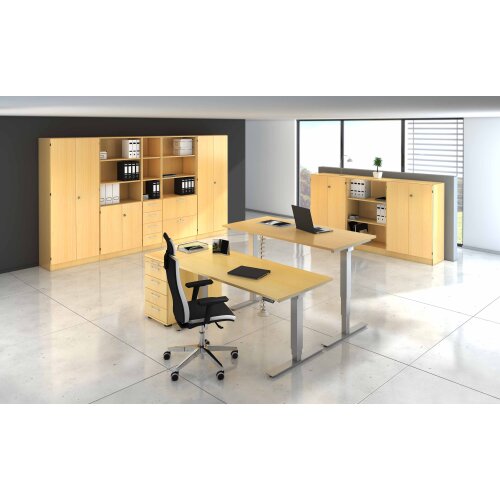 Regal breit 5OH, Sockelblende Ahorn