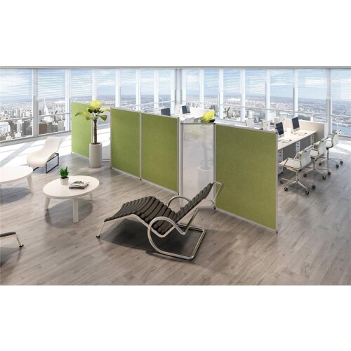 Akustik Stellwand Ultra Höhe 120 cm Breite 161 cm Farbe Stoff Dunkelgrau