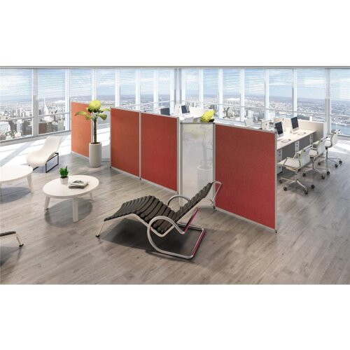 Akustik Stellwand Ultra Höhe 160 cm Breite 161 cm Farbe Stoff Dunkelgrau