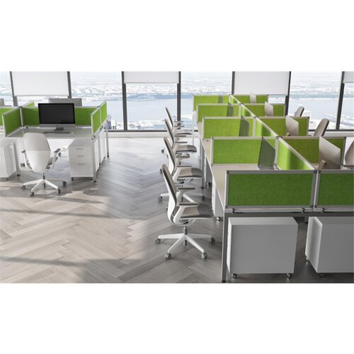 Akustik Tischtrennwand Höhe 80 cm