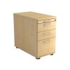 Standcontainer mit Hängeregistratur, 2 Schubladen, 1x Utensilienfach, 80 cm Tief abschließbar Ahorn/ Ahorn