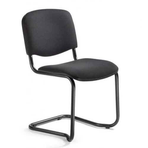 Freischwinger ohne Armlehnen Gestell schwarz Stoff schwarz