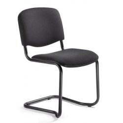 Freischwinger ohne Armlehnen Gestell schwarz Stoff schwarz