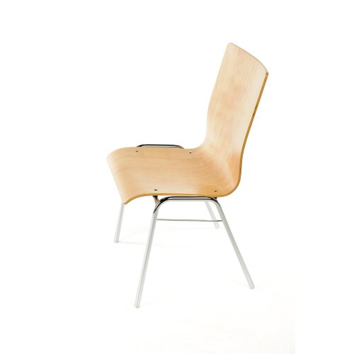 Holzschalen-Stapelstuhl Profi gerade Form ohne Polster