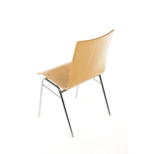 Holzschalen-Stapelstuhl Profi gerade Form ohne Polster