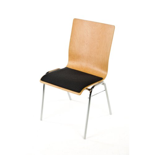 Holzschalen-Stapelstuhl Profi gerade Form mit Sitzpolster