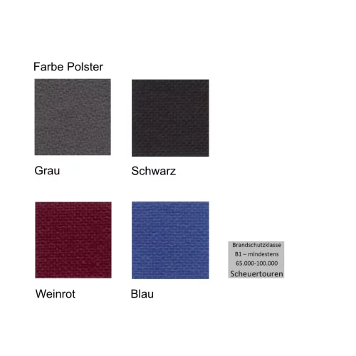 Holzschalen-Stapelstuhl Profi  taillierte Form mit Sitzpolster schwarz