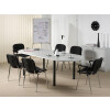 Konferenztisch Oval, 4-Fuss Gestell, 240 cm, Dekor: Buche, Gestell: Anthrazit