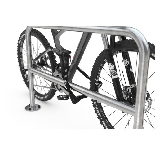 Anlehnbügel/ Absperrbügel Typ 9200 mit Querholm Breite 1000 Gesamthöhe 1150 Montage zum Einbetonieren